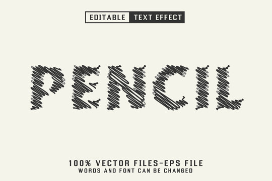 Pencil Editable Text Effect