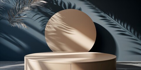 Poster - Elegant shadows and shapes create a serene atmosphere in modern interior design
