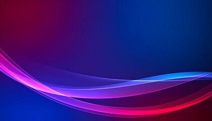 Poster - Abstract Wavy Lines with Blue to Pink Gradient.