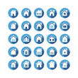 © Borsha - icons santa visit christmas house décor set. House icon set. Home vector illustration sign. Hotel symbol. House vector icon set. home illustration sign collection. building symbol.