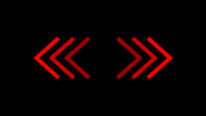 Poster - Red chevron arrows design with a black background signifying directional guidance and navigation elements for website and digital content