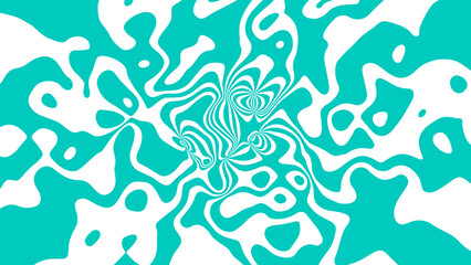 Poster - Abstract swirling pattern in teal and white creating a captivating and modern design with an artistic and dynamic composition perfect for various creative projects