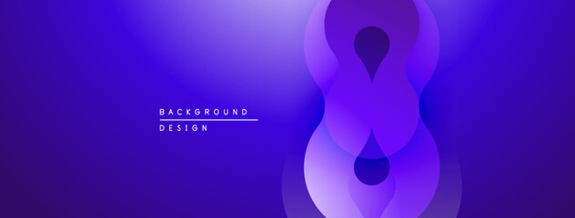 Poster - Abstract gradient background. Overlapping circles create infinity symbol. Modern design, vibrant purple hues, smooth transitions.