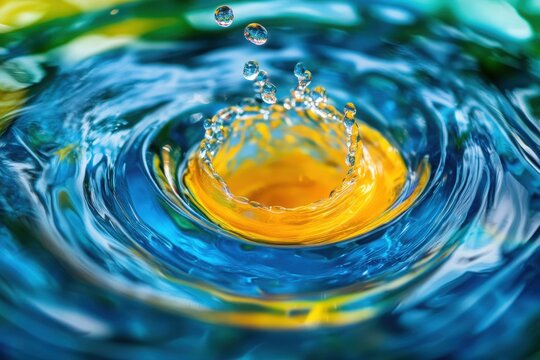 Vibrant motion background with twisting splash twist