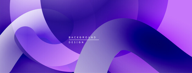 Poster - Abstract purple background. Flowing shapes create dynamic visual effect. Modern design suitable for digital projects.