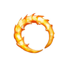Poster - Fiery Orange Abstract Circular Design Element