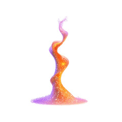 Poster - Abstract Sparkling Cosmic Flame Glowing Energy Surge