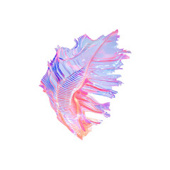 Aufkleber - Abstract iridescent pink and blue 3D fractal art
