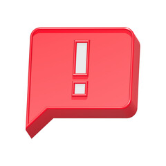 Poster - alert bubble chat 3d symbol rendering