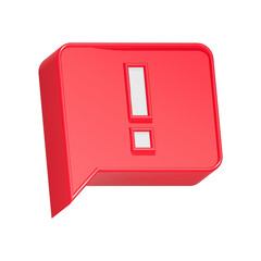 Poster - alert bubble chat 3d symbol rendering