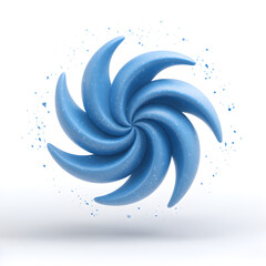 Poster - Cartoon 3D galaxy illustration, stylized spiral star cluster, on clean white backdrop, rendered in smooth toy design, vibrant colors used for fun appearance, visually clear and appealing for graphic o