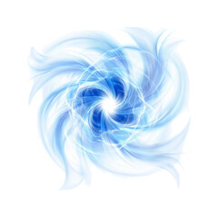 Poster - Abstract Blue and White Energy Vortex Swirling Light and Power