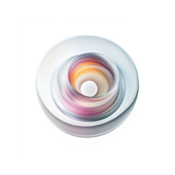 Abstract Swirling Vortex of Pastel Colors Dynamic Circular Design Element