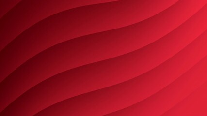 Poster - Wavy abstract red background with smooth flowing lines and gradient shading, Abstract texture Gradient motion Background animation.