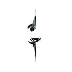 Poster - Abstract Teal and Silver Energy Burst Design