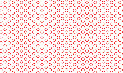 Poster - abstract red outline circular dot pattern design.