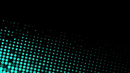 Fototapete - Bright cyan blue minimal halftone dots abstract background