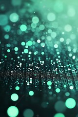 Wall Mural - Teal bokeh background