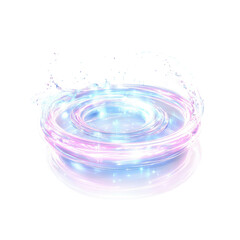Aufkleber - Abstract Glowing Water Vortex with Splash