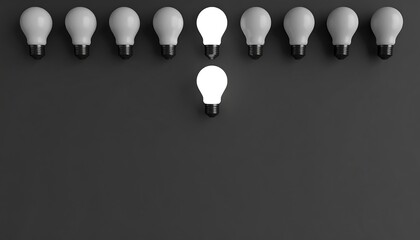 Aufkleber - Glowing bulb concept of innovation.