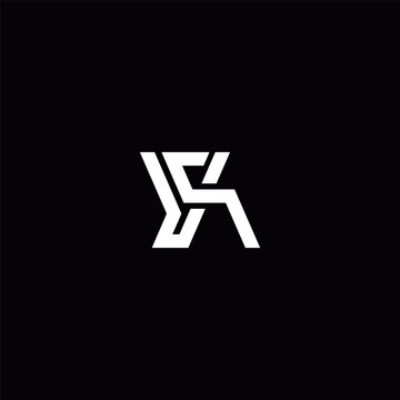 Initial YQ QY Letter Logo Design with Modern Minimal Style.