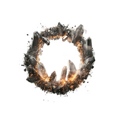 Poster - Fiery Crystal Ring Abstract Energy and Power