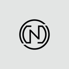 Aufkleber - Modern letter n logo design geometric style suitable for branding