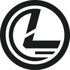Poster - Modern minimalist logo design featuring abstract letter l inside a circle shape