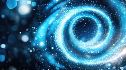 Poster - Abstract swirling blue light design