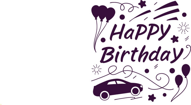 Happy birthday, Happy birthday typography design,