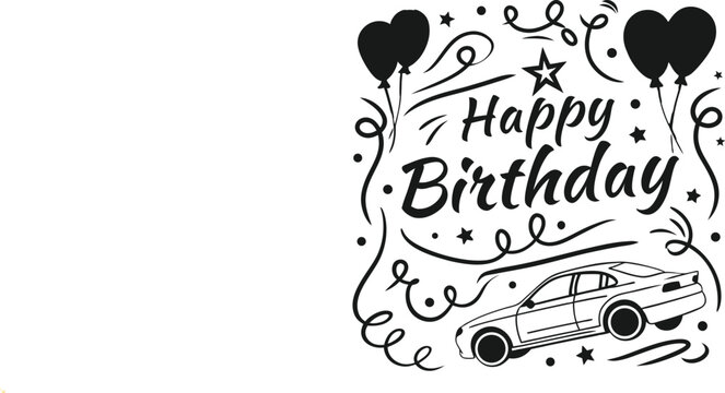 Happy birthday, Happy birthday typography design,