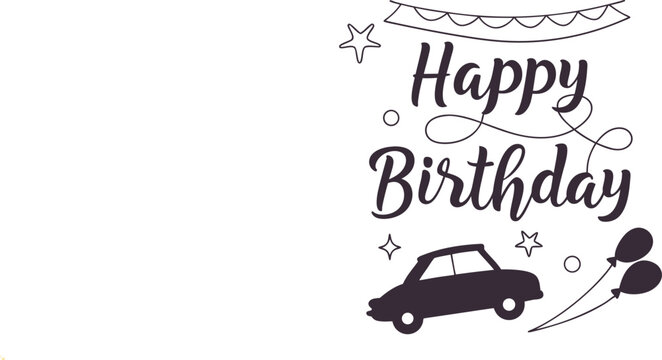 Happy birthday, Happy birthday typography design,