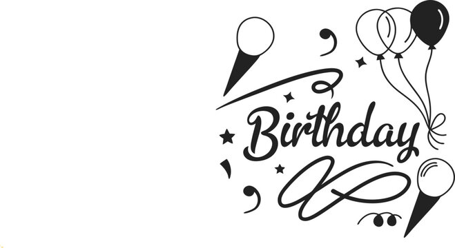 Happy birthday, Happy birthday typography design,