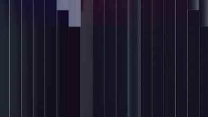 Fototapete - Modern seamless loop animation in which dark rectangular shapes form an isometric grid. Quiet movements give the structure a rhythmic feel and a style of digital rigor. 3d rendering 4K