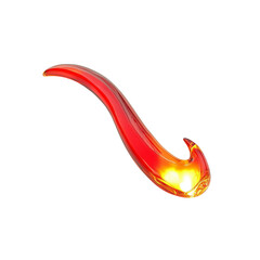 Poster - Abstract Red Liquid Swirl with Glowing Tip - Dynamic Flow Design Element