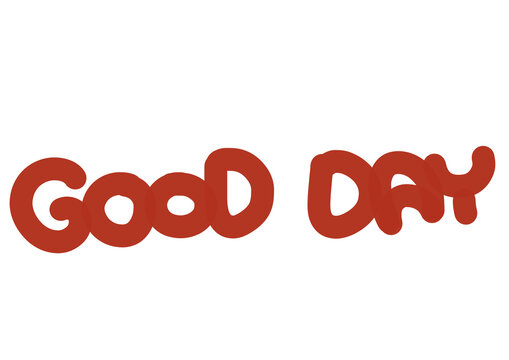 GOOD DAY word lettering illustration.