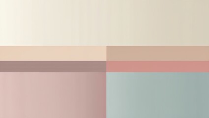 Poster - Abstract Color Block Pattern with Neutral and Pastel Earth Tones
