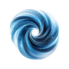 Poster - Abstract Swirling Vortex of Light and Energy - Blue Cosmic Nebula