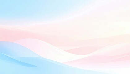 Poster - Calm ocean waves coastal region abstract art soft pastel colors digital illustration tranquility concept
