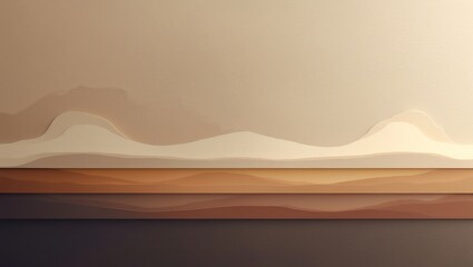 Poster - Abstract Terrain Background with Layered Brown Shades Perfect for Design