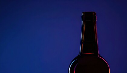 Poster - Captivating bottle silhouette dark background photography artistic close-up visual concept