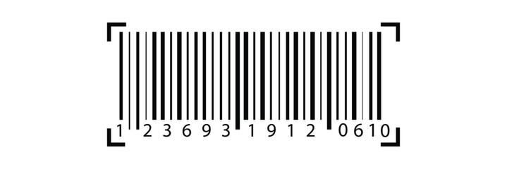 barcode vector icon illustration design. ean-13 bar code isolated on white background. barcode icon 