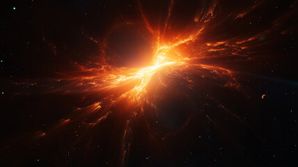 Poster - A captivating cosmic explosion, showcasing vibrant colors and dramatic energy, representing the beauty of the universe's mysteries.