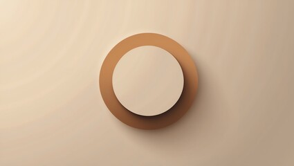 Poster - Abstract Circle Design on Beige Background Minimalist 3d Render