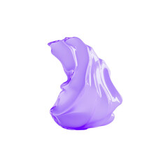 Poster - Abstract Purple Liquid Swirl, Dynamic Fluid Form, 3D Render