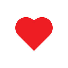 Fototapete - Vector red heart icon. Heart shape. Love symbol Valentine's Day. Element for design logo mobile app interface or website