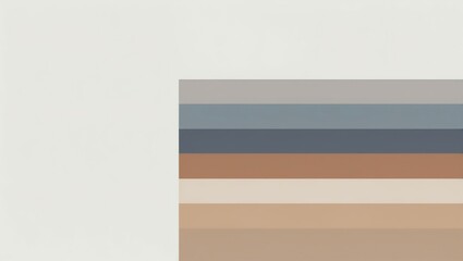Poster - Abstract Color Block Design with Earthy Tones and Minimalist Style
