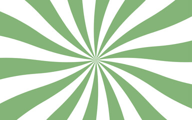 Leinwandbilder - Abstract contrast radial burst pattern featuring alternating green and white twisted rays. Radiate symmetrically  central vanishing point with  hypnotic, spiraling motion effect.