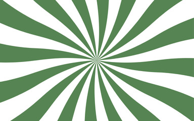 Leinwandbilder - Abstract contrast radial burst pattern featuring alternating green and white twisted rays. Radiate symmetrically  central vanishing point with  hypnotic, spiraling motion effect.