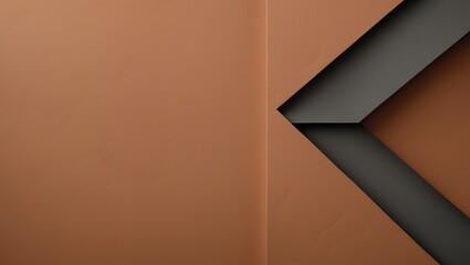 Poster - Abstract Geometric Design with Terracotta and Dark Gray Layers